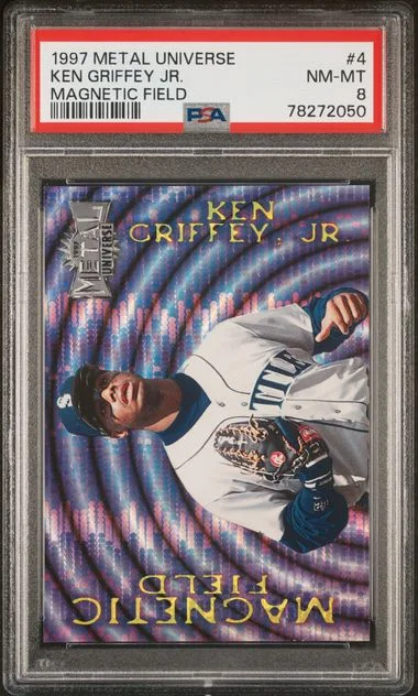 1997 Metal Universe Ken Griffey Jr. Magnetic Field #4 card image