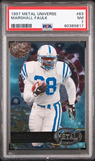 1997 Metal Universe Marshall Faulk #63 card image