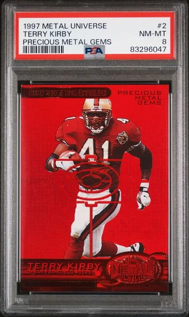 1997 Metal Universe Terry Kirby Precious Metal Gems #2 card image