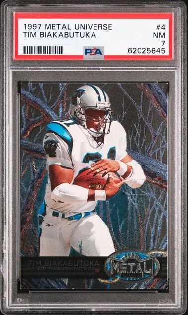 1997 Metal Universe Tim Biakabutuka #4 card image