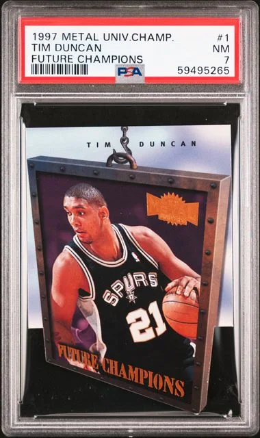 1997 Metal Universe Tim Duncan Championship Future Champions #1 card image
