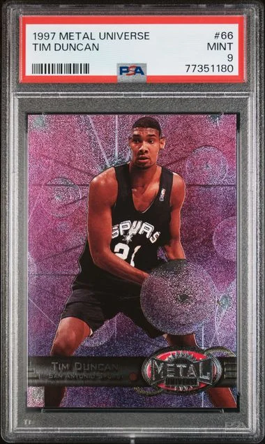 1997 Metal Universe Tim Duncan #66 card image