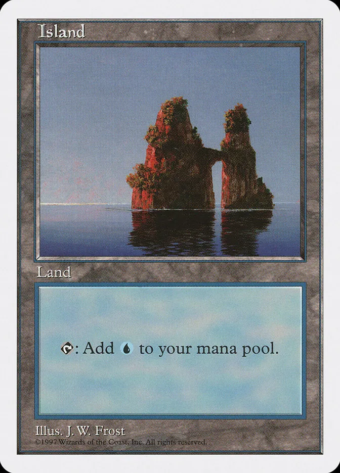 1997 Fifth Edition Island common #436 common card image