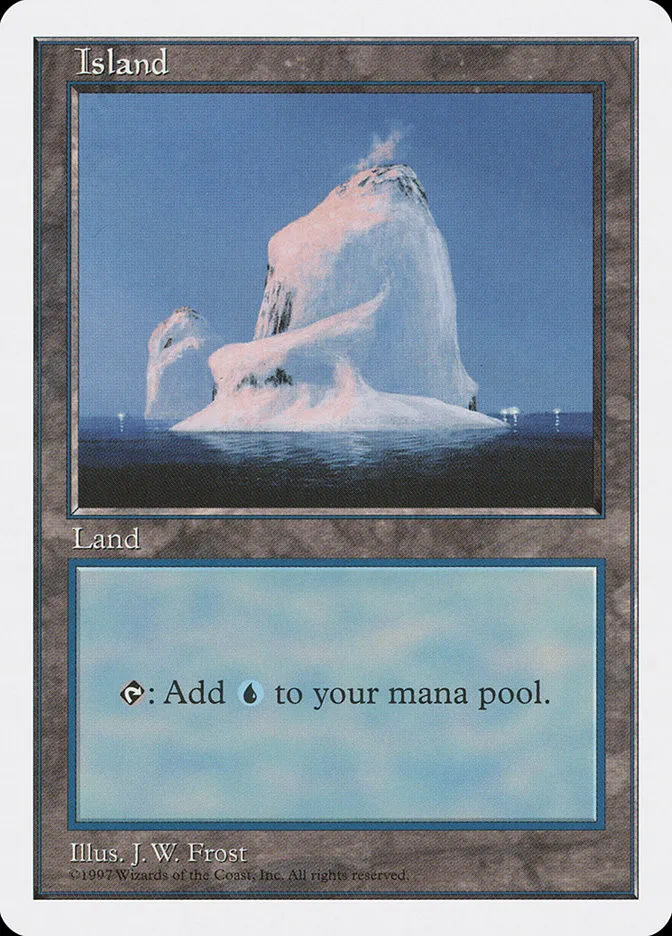 1997 Fifth Edition Island common #437 common card image