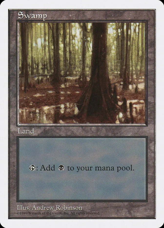1997 Fifth Edition Swamp common #439 common card image