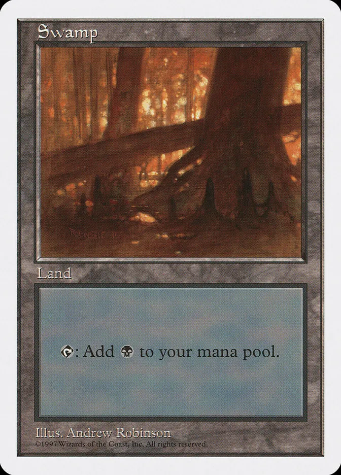 1997 Fifth Edition Swamp common #440 common card image
