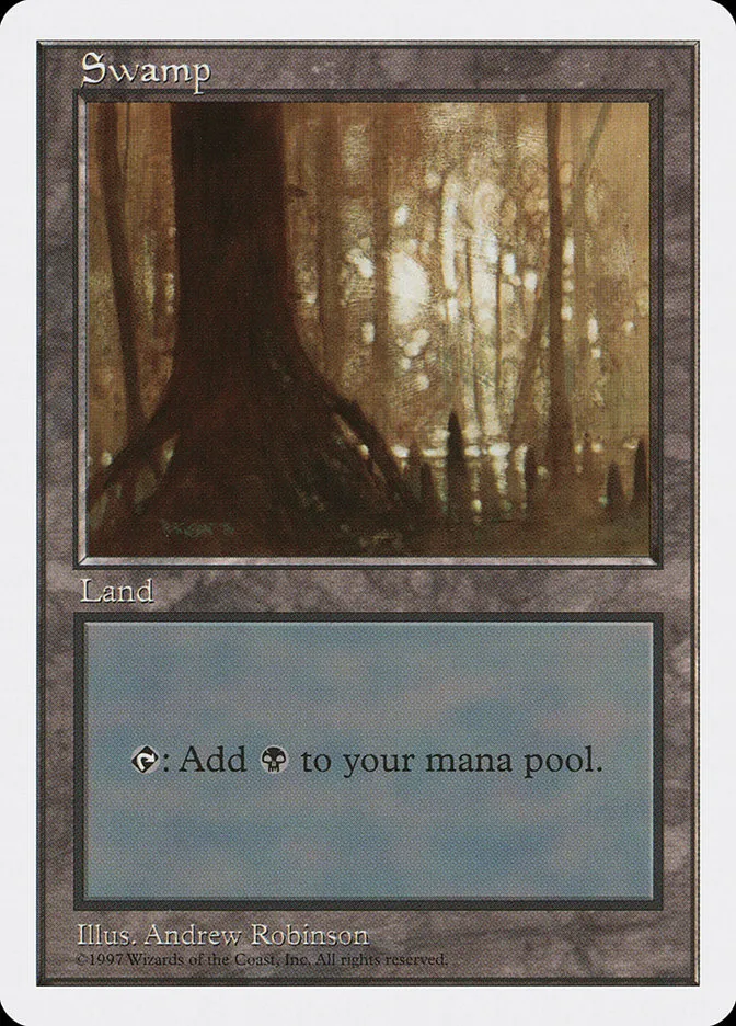 1997 Fifth Edition Swamp common #441 common card image