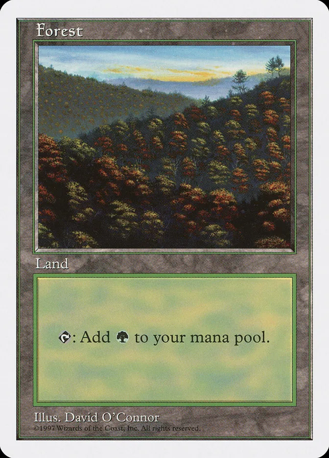1997 Fifth Edition Forest common #448 common card image