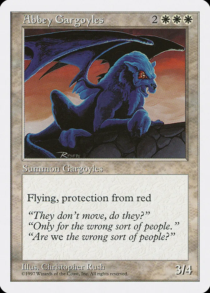 1997 Fifth Edition Abbey Gargoyles uncommon #1 uncommon card image