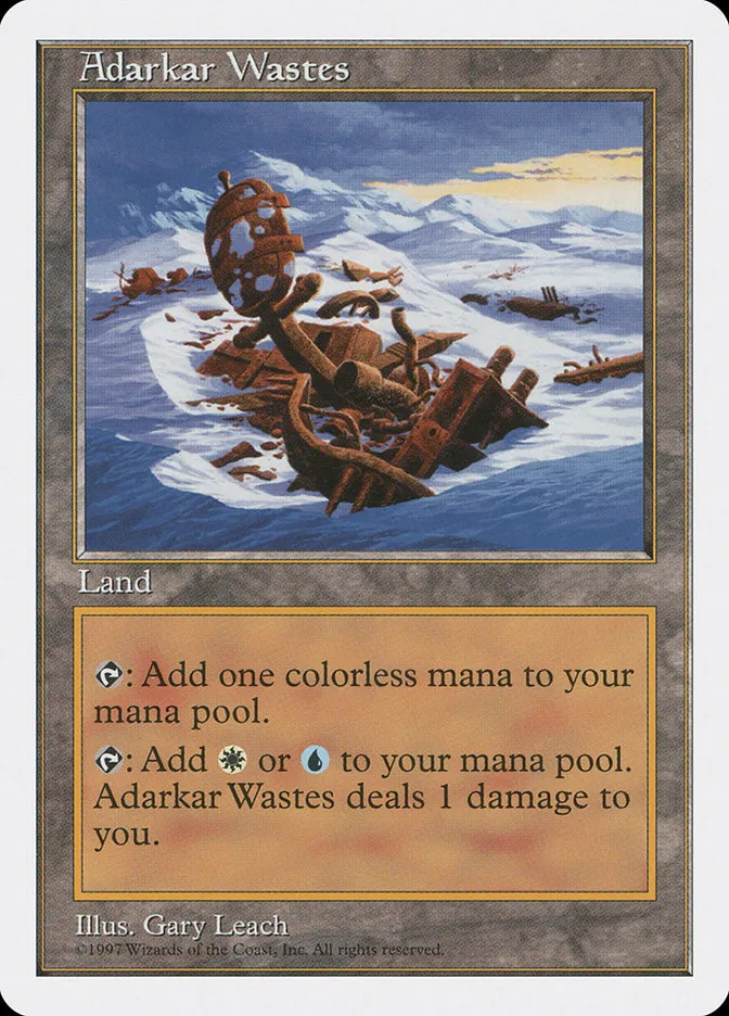 1997 Fifth Edition Adarkar Wastes rare #410 rare card image