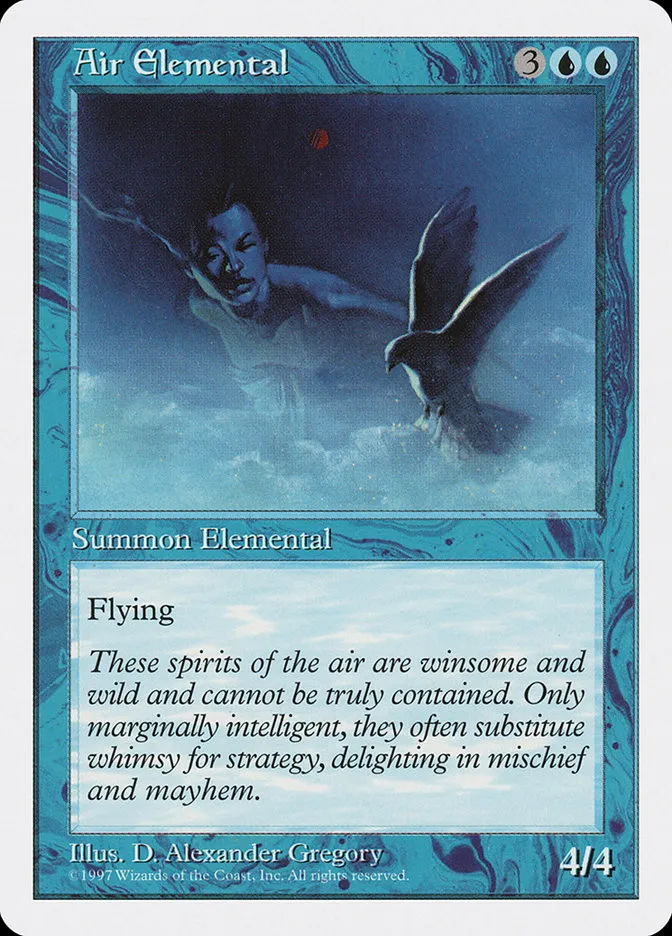 1997 Fifth Edition Air Elemental uncommon #71 uncommon card image