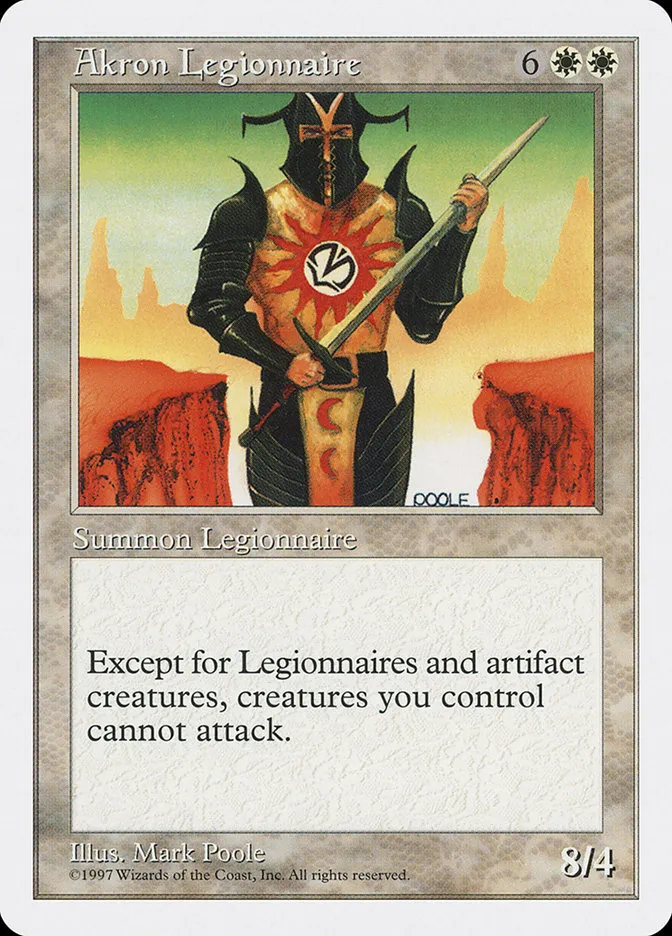 1997 Fifth Edition Akron Legionnaire rare #2 rare card image