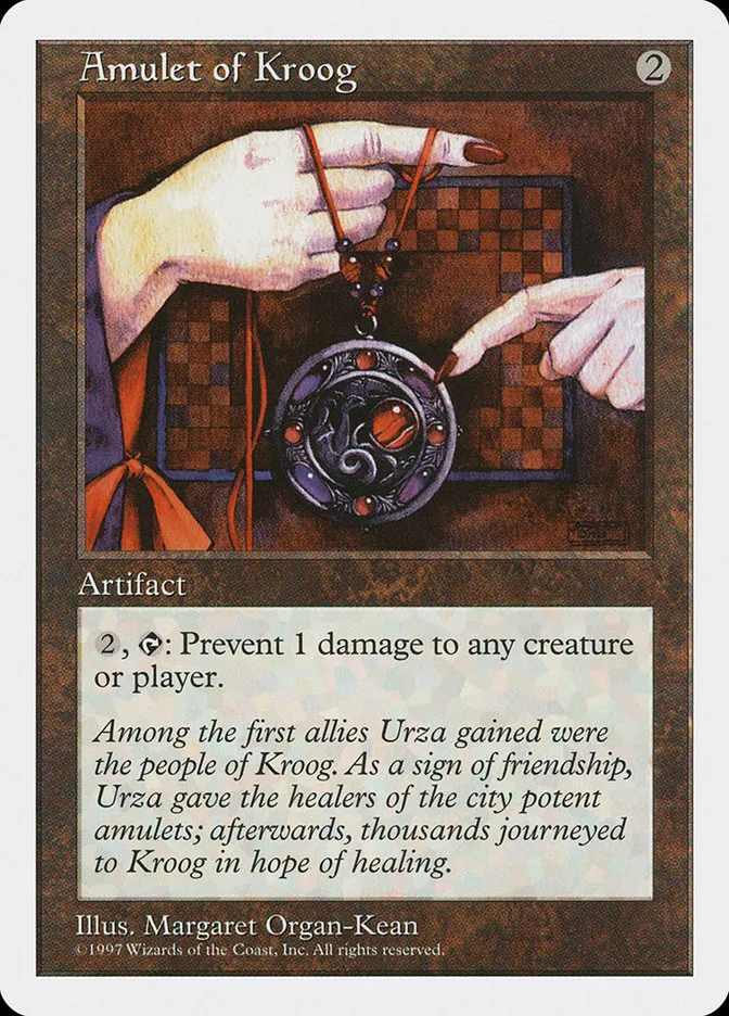 1997 Fifth Edition Amulet of Kroog common #347 common card image