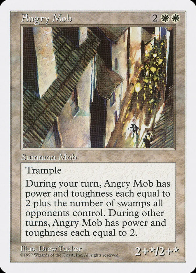 1997 Fifth Edition Angry Mob uncommon #4 uncommon card image