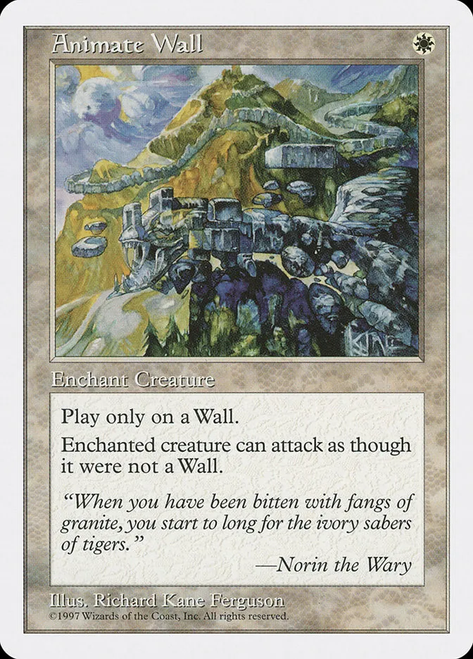 1997 Fifth Edition Animate Wall rare #5 rare card image