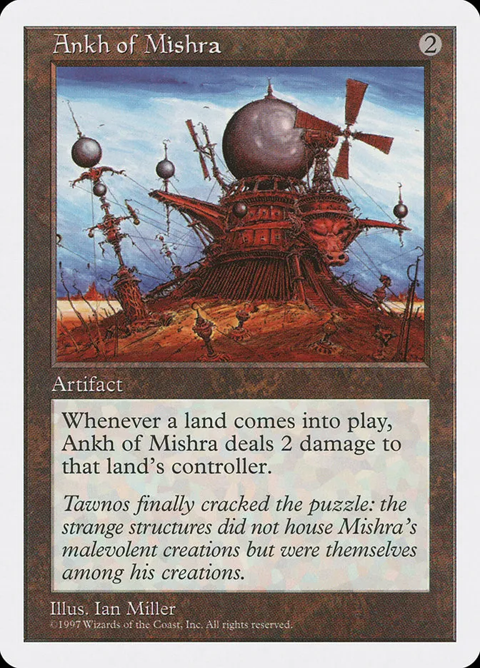 1997 Fifth Edition Ankh of Mishra #348 rare card image