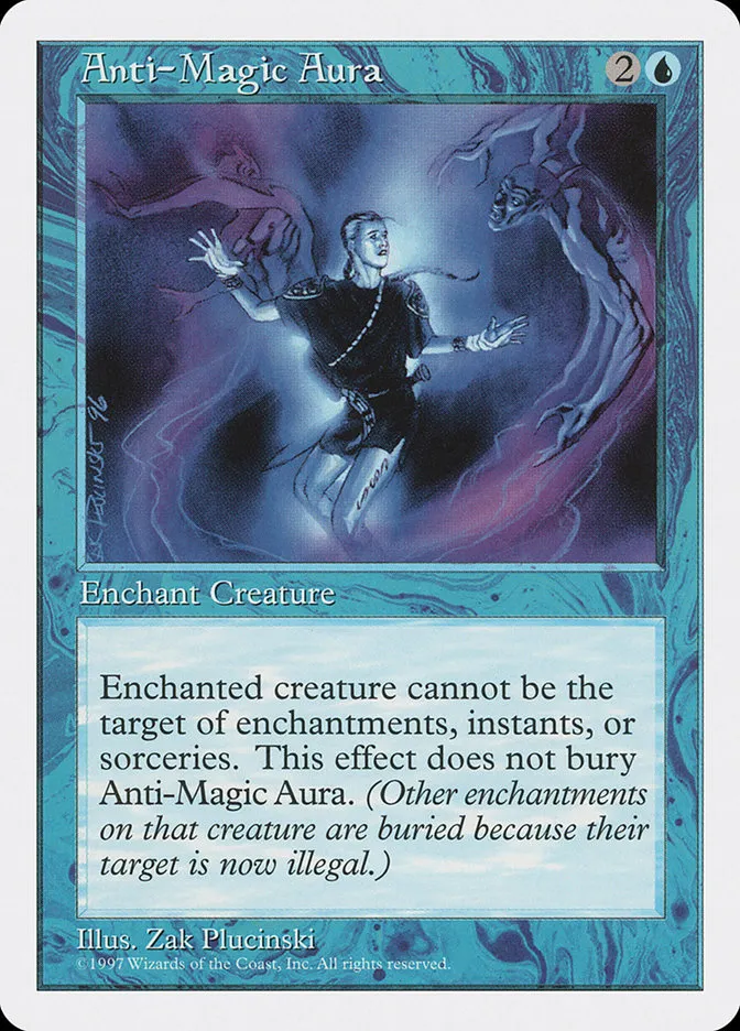1997 Fifth Edition Anti-Magic Aura #72 uncommon card image