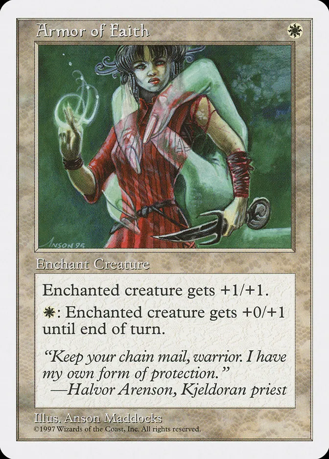 1997 Fifth Edition Armor of Faith common #8 common card image