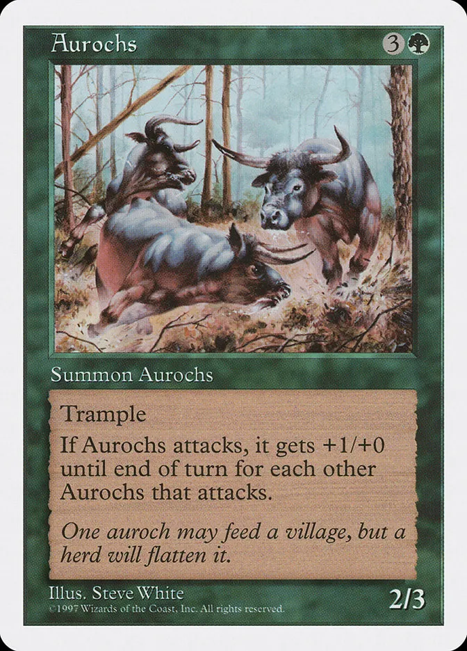 1997 Fifth Edition Aurochs common #279 common card image