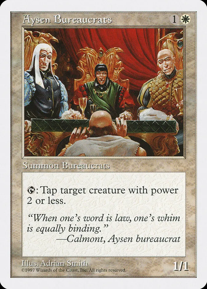 1997 Fifth Edition Aysen Bureaucrats common #9 common card image