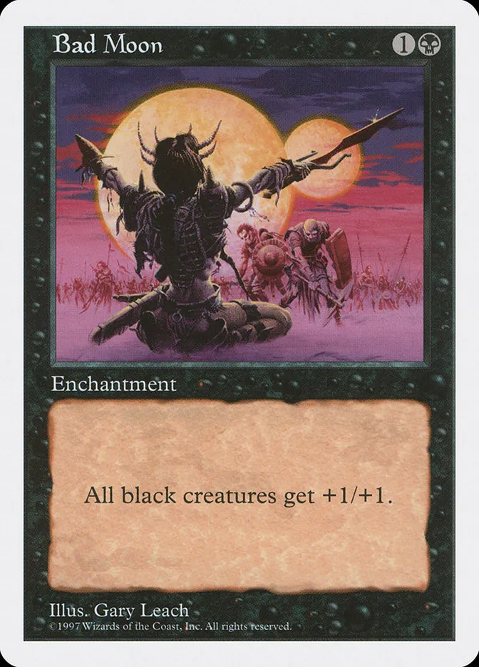 1997 Fifth Edition Bad Moon rare #142 rare card image