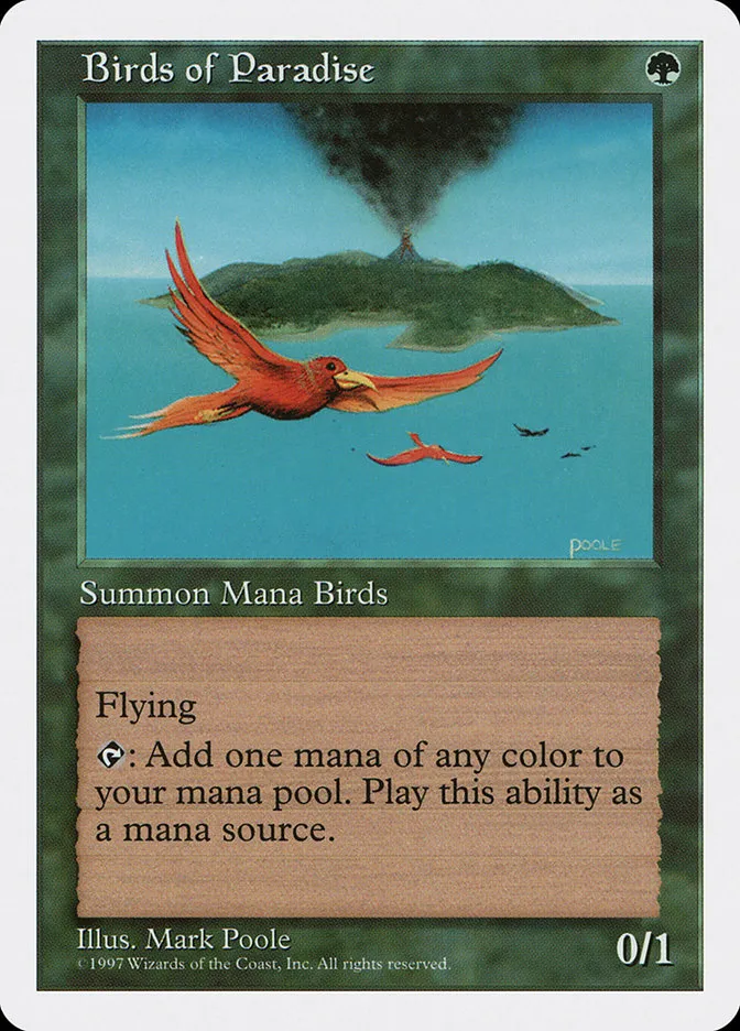1997 Fifth Edition Birds of Paradise #280 rare card image
