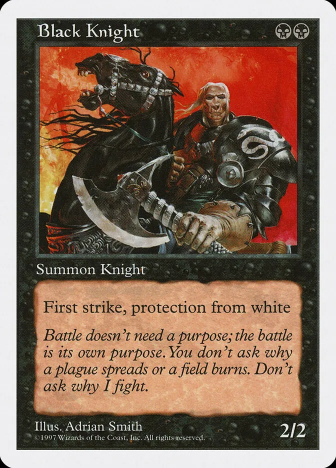 1997 Fifth Edition Black Knight uncommon #143 uncommon card image