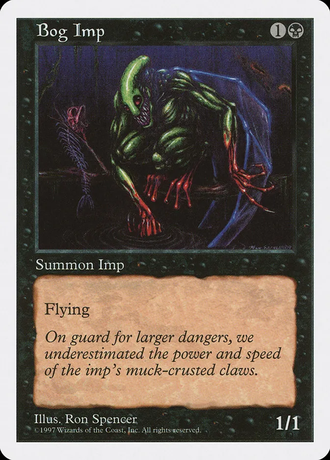 1997 Fifth Edition Bog Imp common #145 common card image