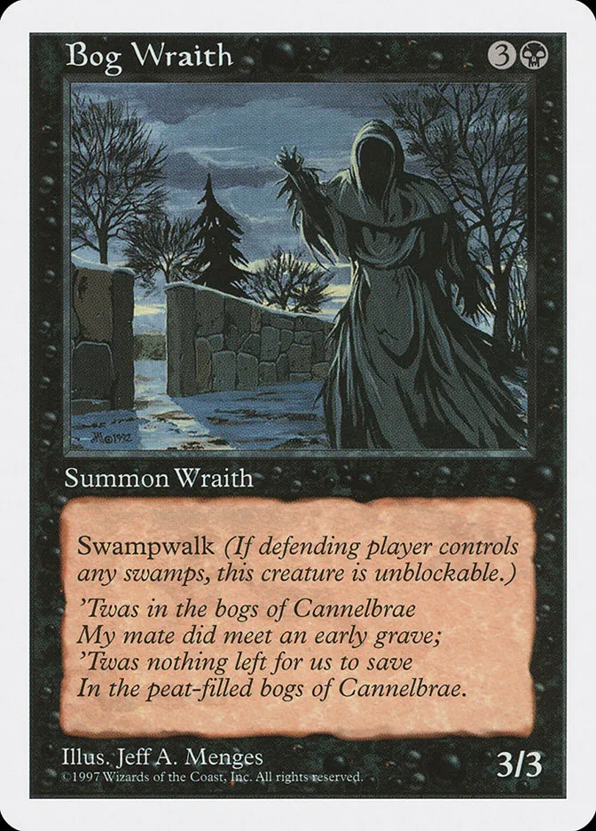 1997 Fifth Edition Bog Wraith uncommon #147 uncommon card image