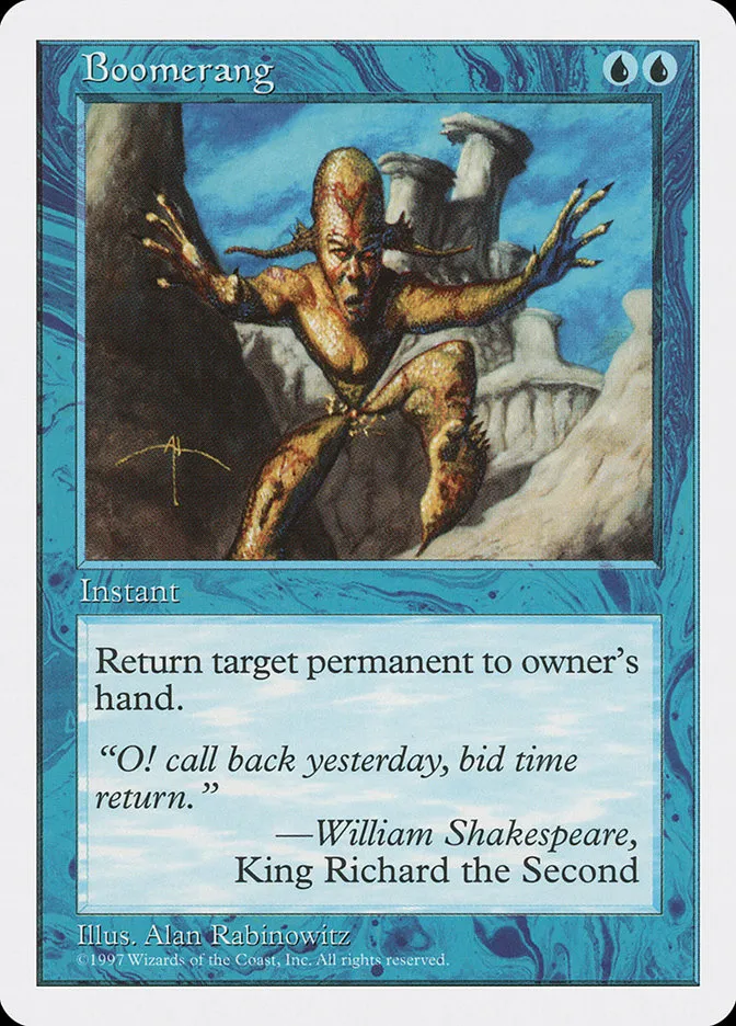 1997 Fifth Edition Boomerang common #75 common card image