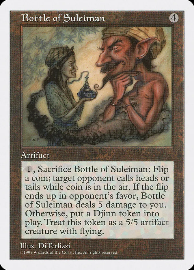 1997 Fifth Edition Bottle of Suleiman #354 rare card image