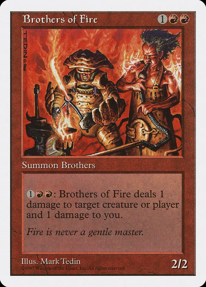 1997 Fifth Edition Brothers of Fire #214 common card image