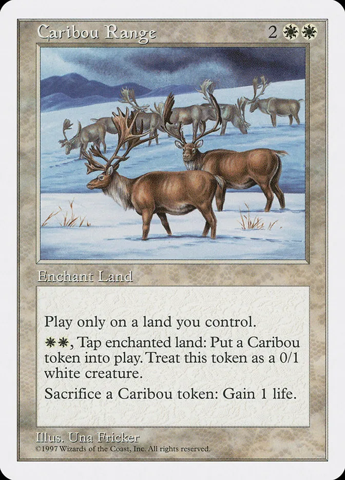 1997 Fifth Edition Caribou Range rare #14 rare card image