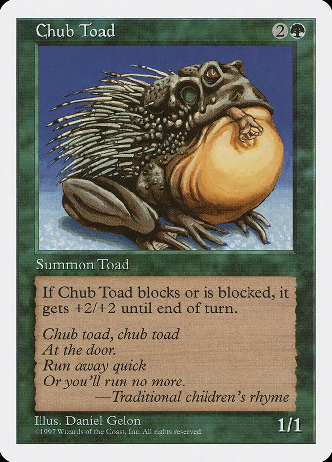 1997 Fifth Edition Chub Toad common #283 common card image