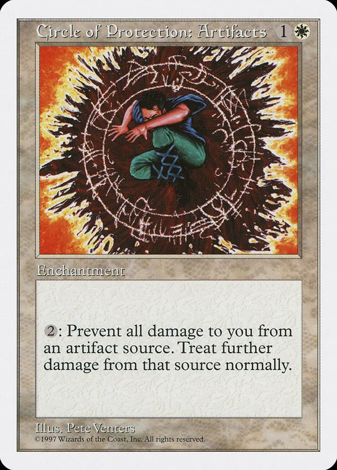 1997 Fifth Edition Circle of Protection: Artifacts uncommon #16 uncommon card image