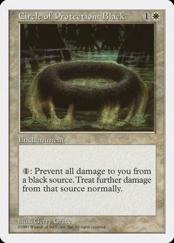 1997 Fifth Edition Circle of Protection: Black #17 common card image