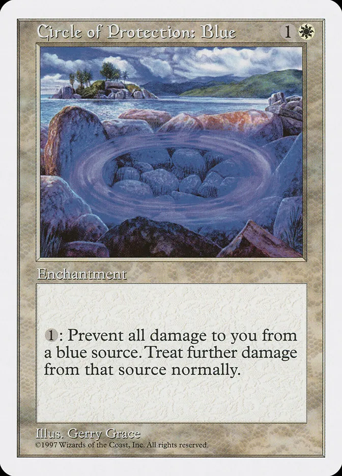 1997 Fifth Edition Circle of Protection: Blue #18 common card image