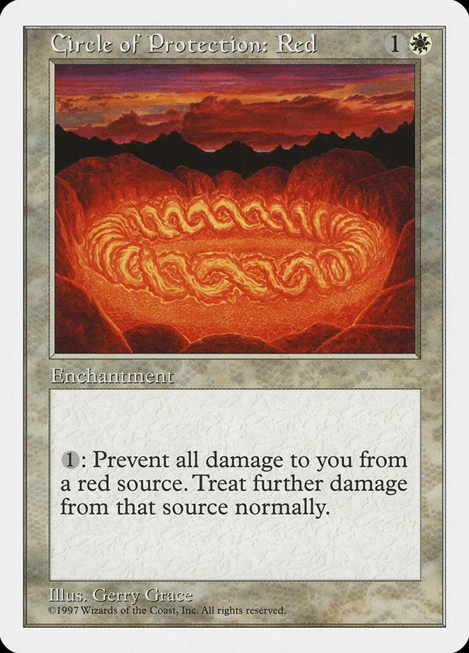 1997 Fifth Edition Circle of Protection: Red common #20 common card image