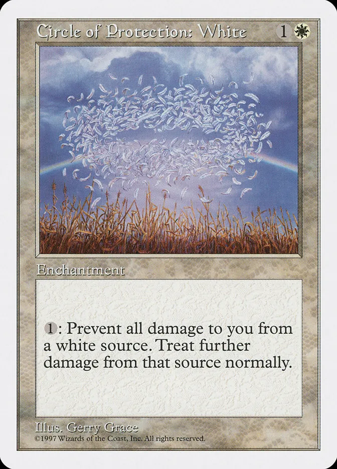 1997 Fifth Edition Circle of Protection: White common #21 common card image