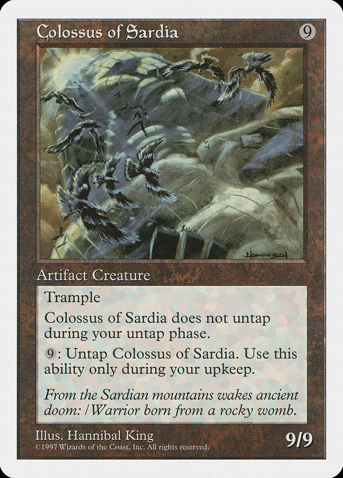 1997 Fifth Edition Colossus of Sardia #358 rare card image