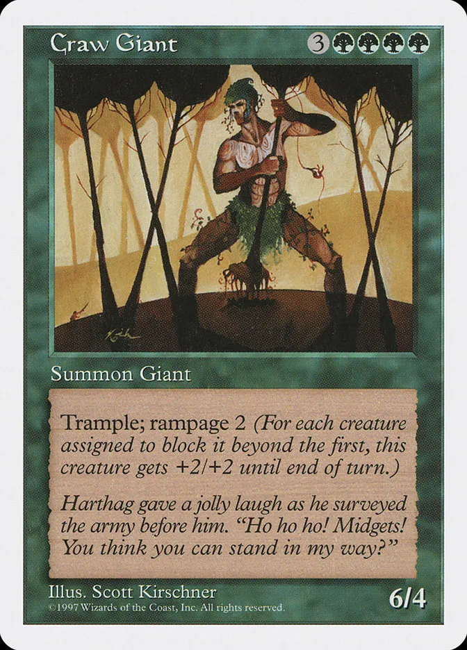 1997 Fifth Edition Craw Giant uncommon #285 uncommon card image