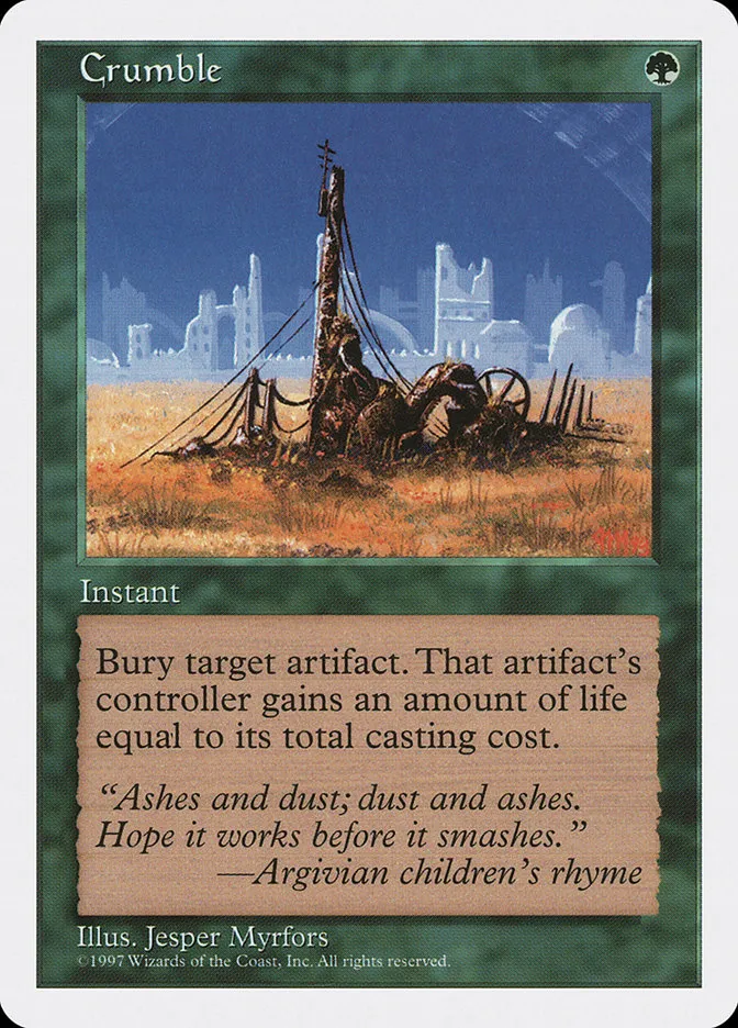 1997 Fifth Edition Crumble uncommon #287 uncommon card image