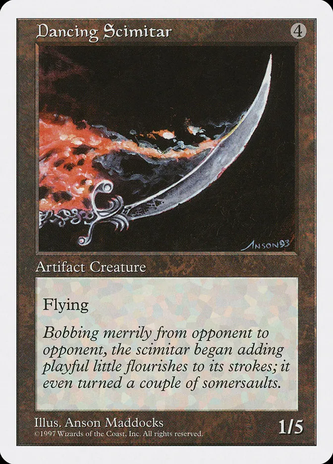 1997 Fifth Edition Dancing Scimitar rare #362 rare card image