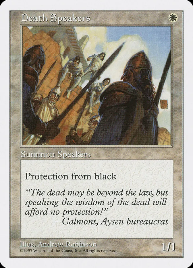 1997 Fifth Edition Death Speakers common #24 common card image