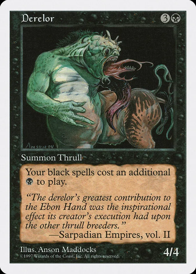1997 Fifth Edition Derelor rare #155 rare card image