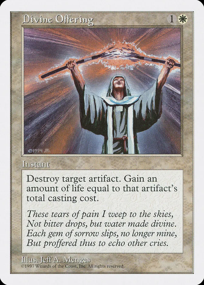 1997 Fifth Edition Divine Offering common #27 common card image