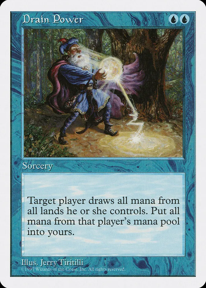 1997 Fifth Edition Drain Power rare #82 rare card image