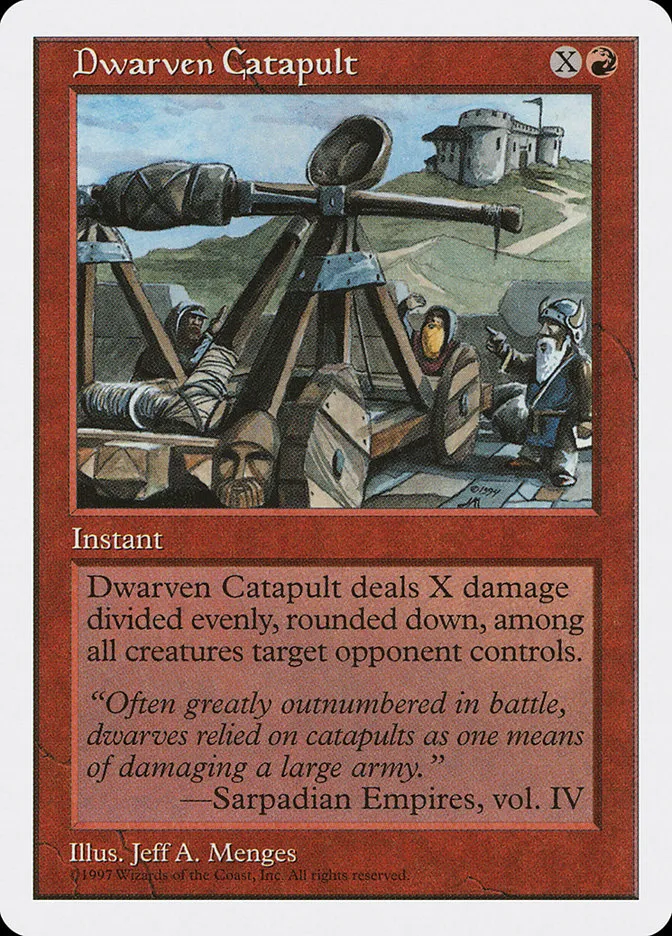 1997 Fifth Edition Dwarven Catapult #220 uncommon card image