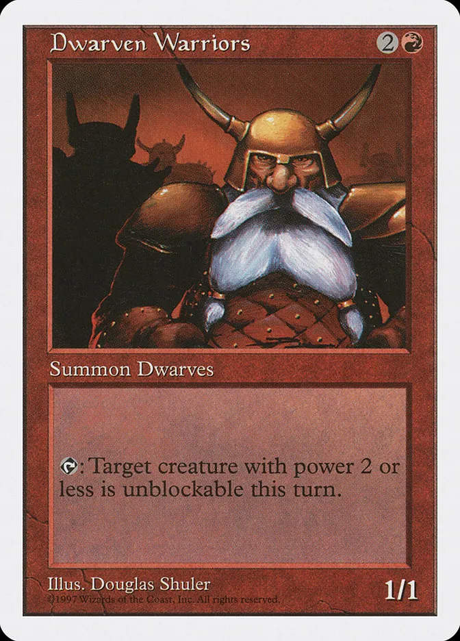 1997 Fifth Edition Dwarven Warriors common #222 common card image