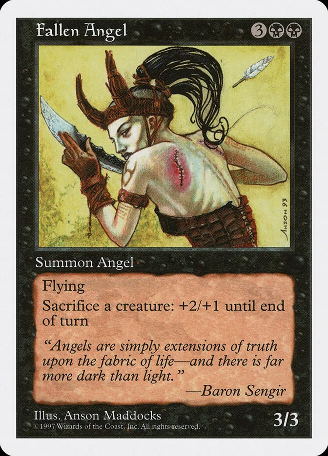 1997 Fifth Edition Fallen Angel uncommon #161 uncommon card image